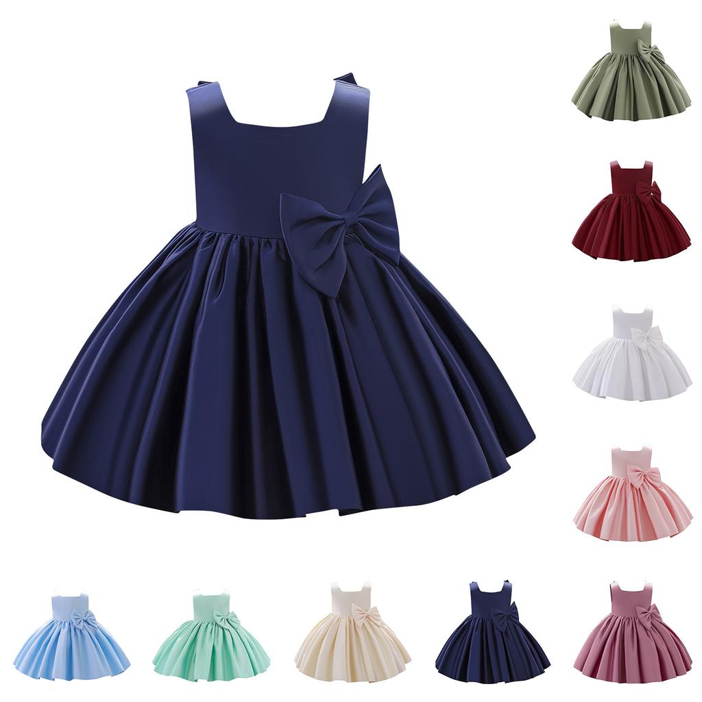 Платье принцессы с бантом для подружки невесты на день рождения, свадебное платье