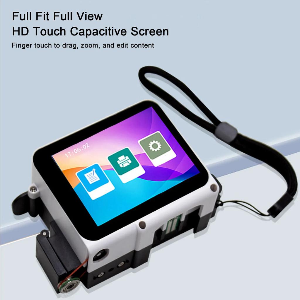 Ручной мини-принтер Портативный 12,7 мм Струйный принтер Принтер для печати штрих-кодов Датчиков этикеток Точность 1-3 строки 300-600 DPI Регулируемый