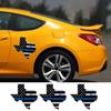 Distressed Texas State Shaped Subdued US Flag Thin Blue Line Sticker