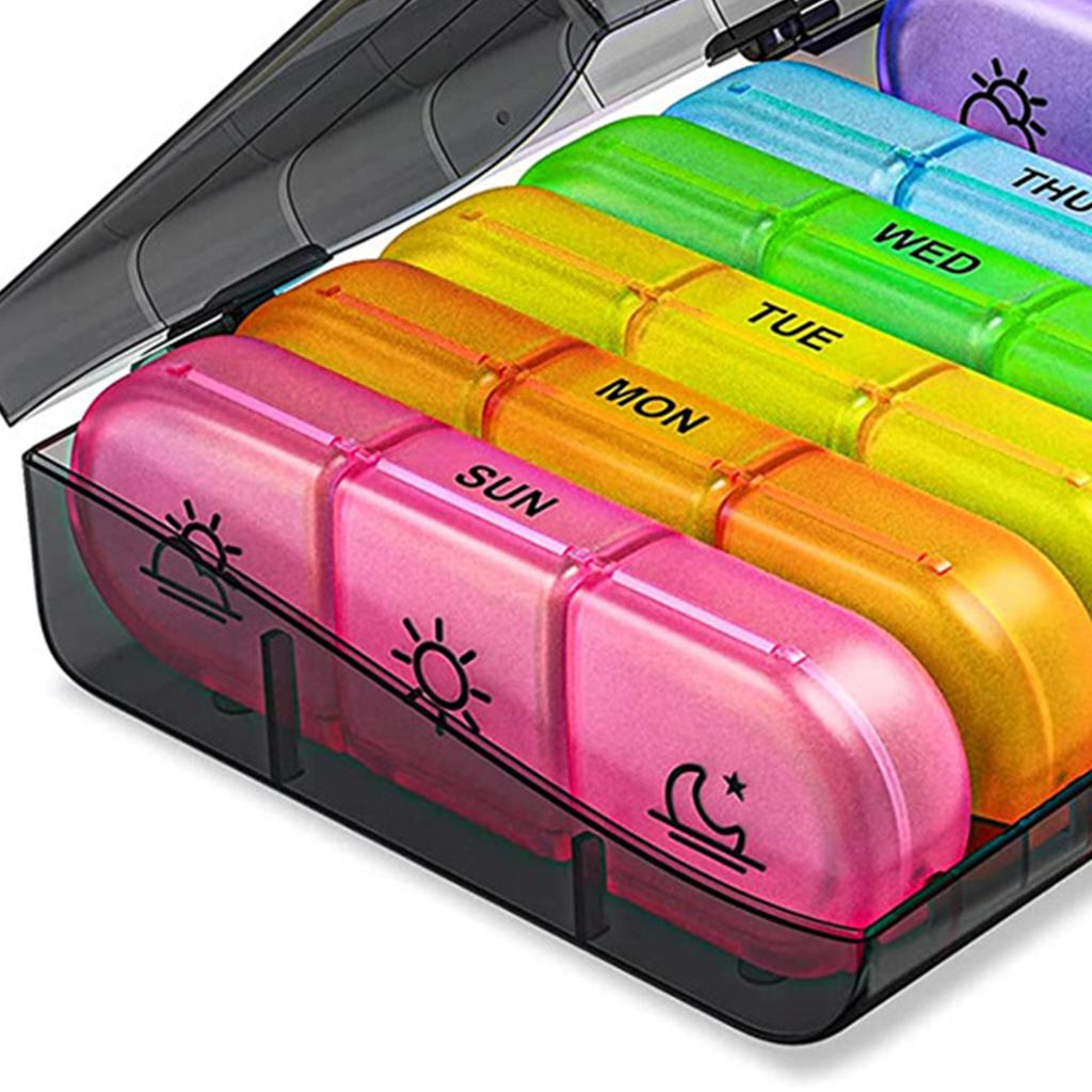 Weekly Medicine Organizer 3 Times A Day Large 7 Day Daily Medicine Planner Container Case 21