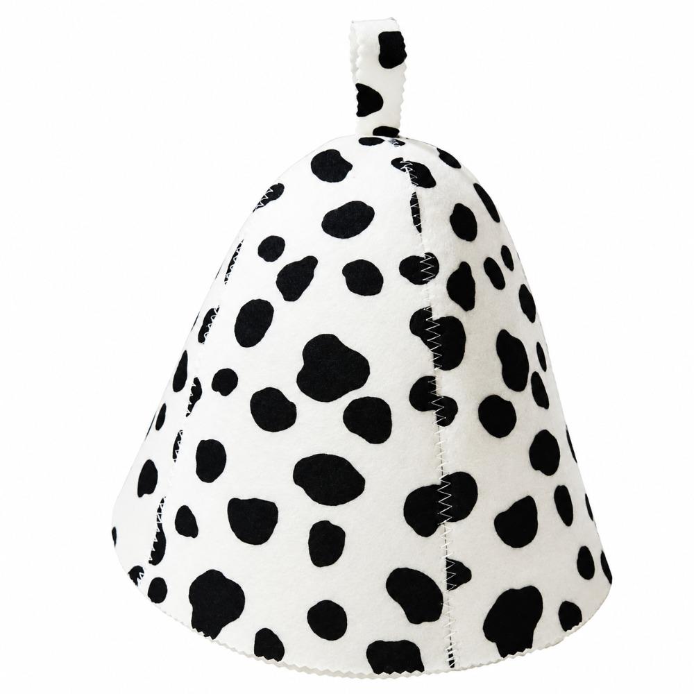 Snowflake Polka Dot Sauna Cap Felt Steam Room Cap Gifts Sauna Hat Bathroom Accessories
