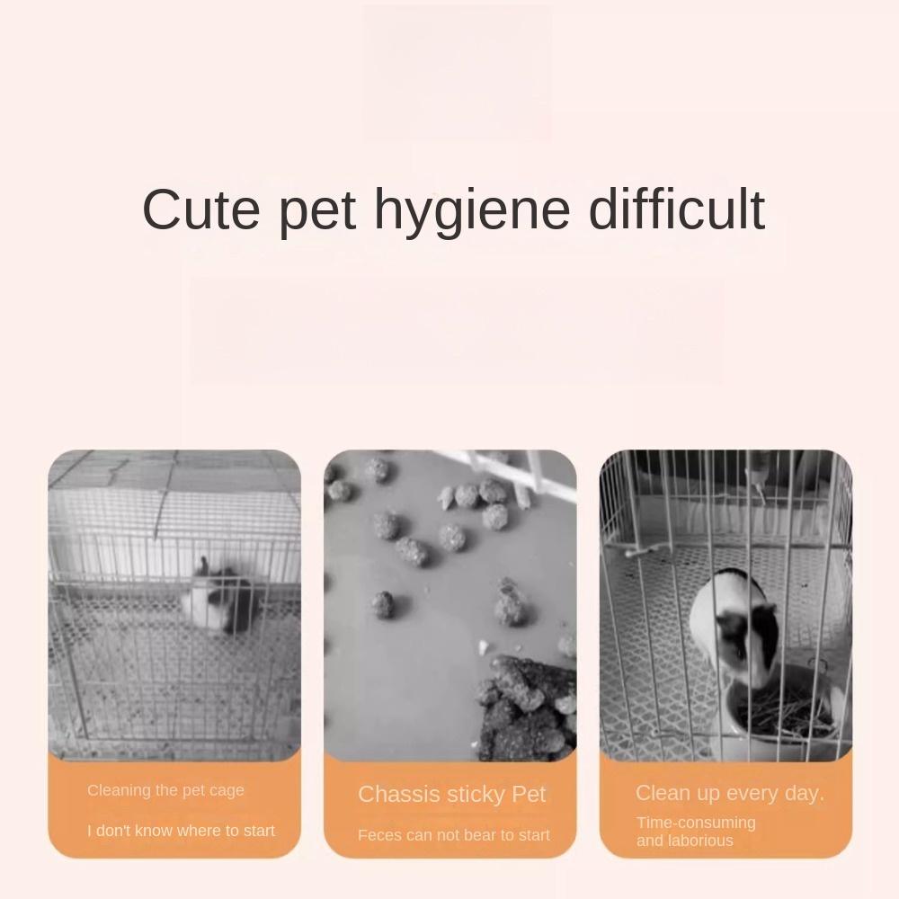 10pcs Disposable Pet Tray Cover Elastic Film Cover Rectangular Rabbit Cage Tray Mat  for Dog Cat