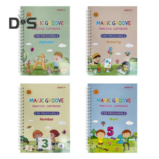 Книга для практики письма от руки для детей Волшебная тетрадь с бороздками для письма Многоразовая рабочая тетрадь для практики письма Детский сад Дошкольные принадлежности для детей