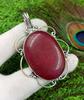 Ruby Garnet Gemstone 925 Sterling Silver Plated Pendant DEP-130