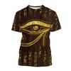 3D T-Shirt Ancient Egyptian God Eye Of Egypt Printing Short Sleeve Tops Men Harajuku Streetwear Oversize T-Shirts Size XS-6XL