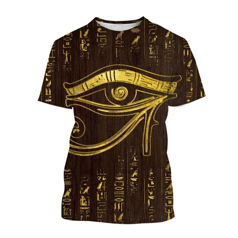 3D T-Shirt Ancient Egyptian God Eye Of Egypt Printing Short Sleeve Tops Men Harajuku Streetwear Oversize T-Shirts Size XS-6XL