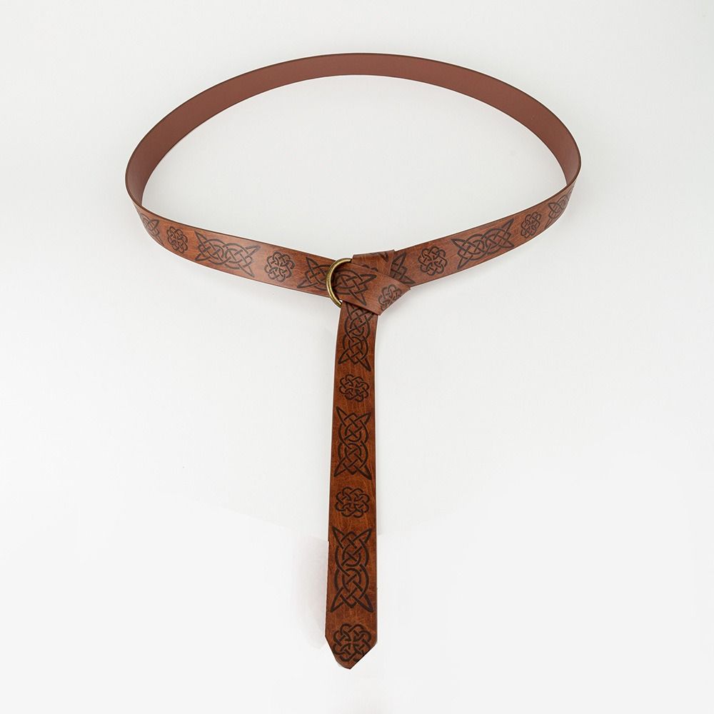 Ремень с тиснением в кельтском стиле из искусственной кожи, средневековый пояс, ретро-ремень эпохи викингов эпохи Возрождения, фото Pros