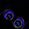 Car Sticker 7 Color LED Car Cup Holder Light Luminous Coaster Water Cup Pad For Ford Mondeo Focus Raptor Edge Explorer Ranger Fi