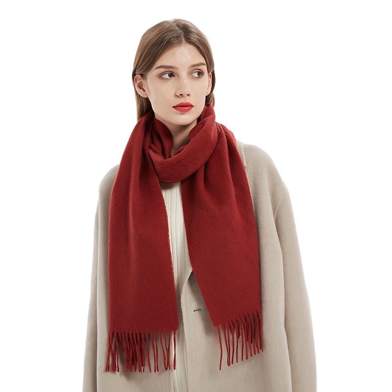 Unisex Retro Wool Scarf - Thick, Warm, and All-Match for Autumn and Winter