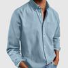 Designer Spring Summer Men's Casual Cotton Linen Solid Color Long Sleeve Shirts Loose Shirts