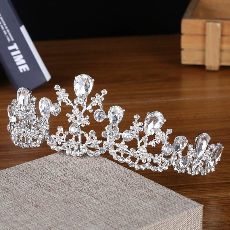 Свадебный головной убор, аксессуары для волос, элегантная корона, свадебное платье, универсальные аксессуары, корона со стразами, повязка на голову, аксессуары