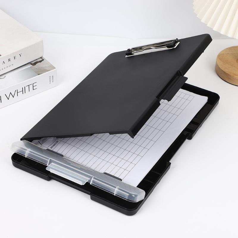 Plastic Storage Clipboard With Metal Clip And Pen Holder For Office School Nurses Field Work