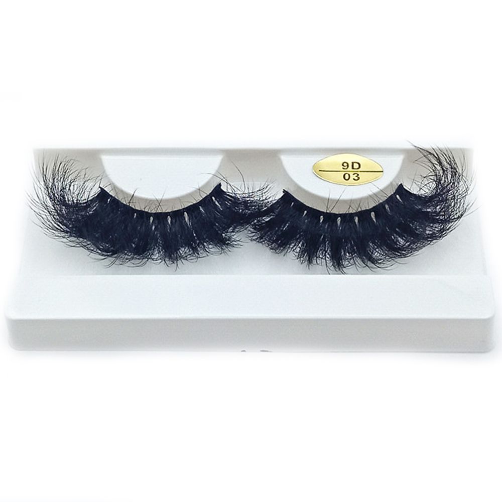 Fluffy Handmade Craft False Eyelashes Wispy Fluffy Eye Lashes 9D Faux Mink Eyelashes Extension