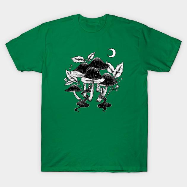 Unisex Fashion TShirt Fairies In Fungi Forest Print TShirt Plus Size S-5XL T-Shirt 100%Cotton Tops O Neck Short Sleeve Tees
