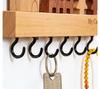 Крючок для ключей из цельного дерева, креативный настенный органайзер для ключей в прихожую без перфоратора