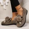 2024 New Winter Thick Sole Short Snow Boots Women's Plush Thickened Warm Anti-Slip Pom Pom Decorated Cotton Shoes