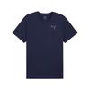Sports Casual Crew Neck Short Sleeve T-Shirt Unisex Tops Dark-Blue 527402-06