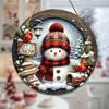 Snowman Front Door Welcome Sign 2026 Christmas Wooden Snowman Door Sign for Garden Farmhouse Home Christmas Winter Sign