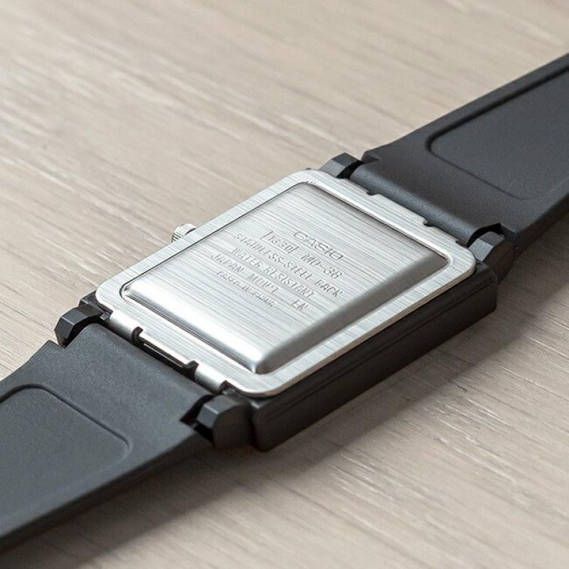 Casio Серия YOUTH - квадратные, с тремя стрелками, деловой простой стиль, легкие и компактные, кварцевый механизм, ремешок из смолы, японские и корейские часы, MQ-38-8A