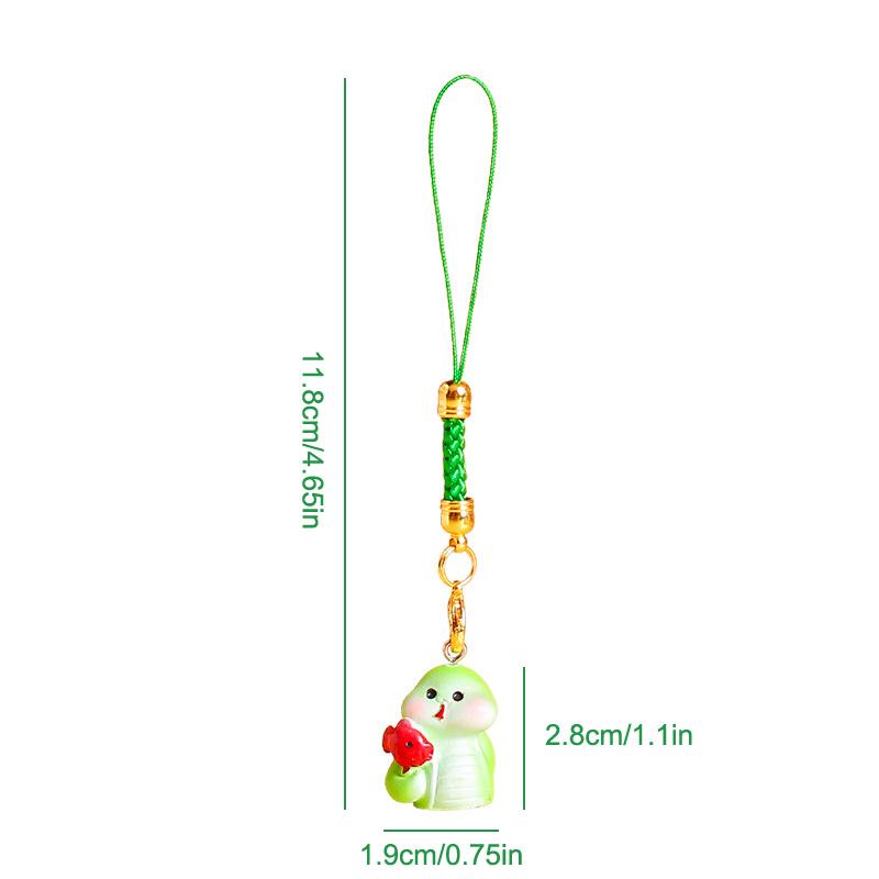 Брелок-талисман года Змеи 2025, брелок для телефона, мультяшный брелок со знаком зодиака Змея, милая подвеска для сумки, подвесное украшение, подарки на год