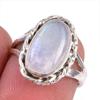 Natural Rainbow Moonstone Gemstone Handmade 925 Solid Silver Gift Ring S.6 H8w38