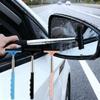 Дворник зеркала заднего вида автомобиля, выдвижной дворник со слоистыми щеточными головками для более быстрого удаления воды, инструменты для чистки автомобиля