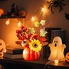 Autumn Pumpkin Sturdy Table Centerpiece Thanksgiving Artificial for Mantel, Fireplace, Desk,