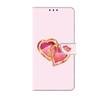 Inlaid Diamond Heart PU Leather Wallet Flip Photo Frame Book Case for iPhone Samsung Huawei Honor Xiaomi Redmi Oppo Sony Motorola Nokia Google