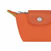 Longchamp Le Pliage Green Застежка-кнопка и молния Клатч из переработанного холста Кошелек для мелочи Женский клатч Оранжевый 30016919P69