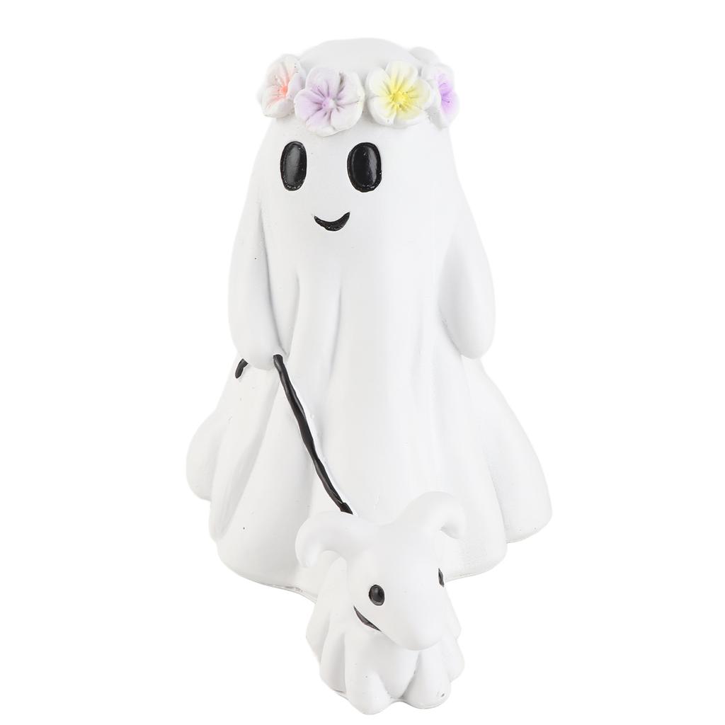 Ghost Walking Dog Statue Spooky Cute Resin Home Decoration Tabletop Ornament Ghost Dog Decor for