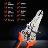 10 In 1 Heavy Duty Wire Stripper Multifunction Tool For Cable Cutting Crimping Insulation Stripping With Ergonomic Grip