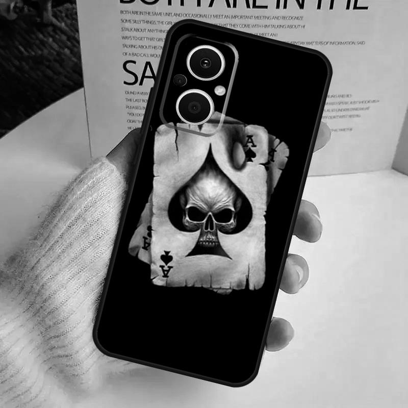 Чехол для игральных карт в стиле Покер для OPPO Reno 12F 13F 14F 10 11 12 13 14 Pro 8T 7 8 Lite OPPO Find X6 X5 X8 X9 Pro