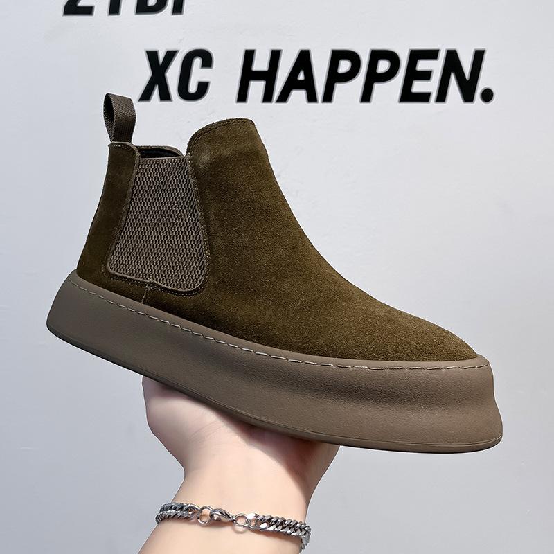 Мужские ботинки мартинс 2024 новые осенние ретро британский стиль мужские ботинки короткие ботинки средней высоты ботинки челси 1203-A