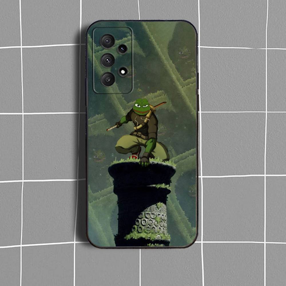 P-Pepe F-Frog Funny Phone Case For Samsung Galaxy A73,31,32,72,41,53,52,71,22,5G,Note,J7,8,9 Soft Black Cover
