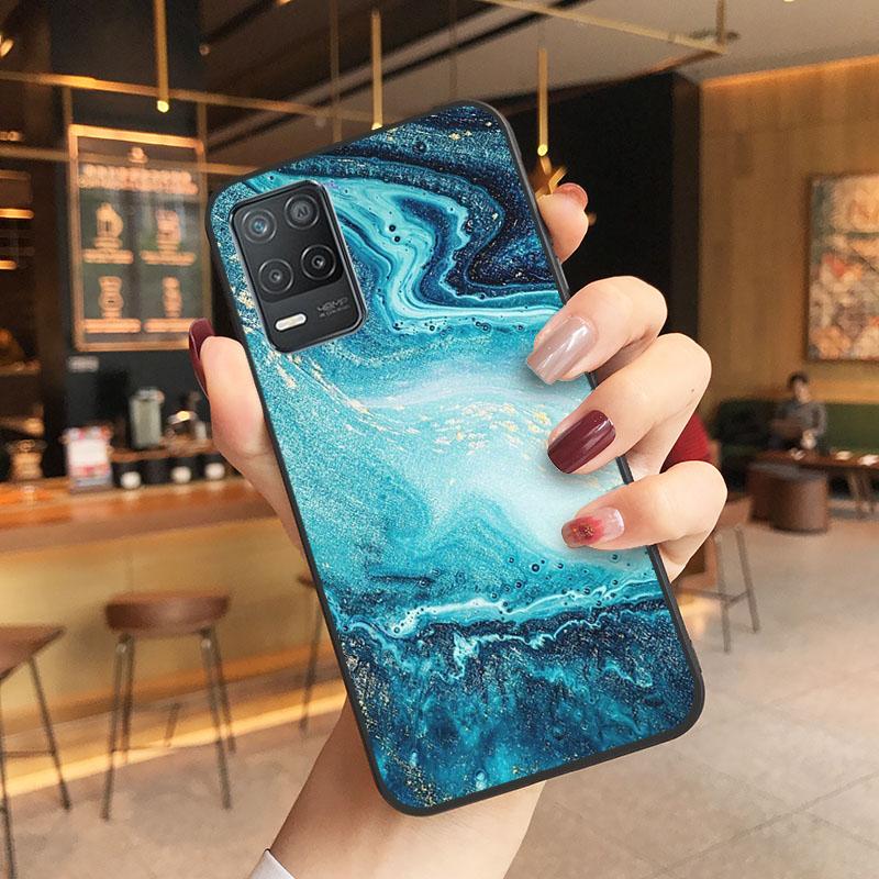 Чехол для телефона с синим мрамором для OPPO Realme 8 7 6 5 C3 C21 C20 C21Y C11 X50 X3 SuperZoom F19 A94 A74 A91 A53S A54 A15 A11
