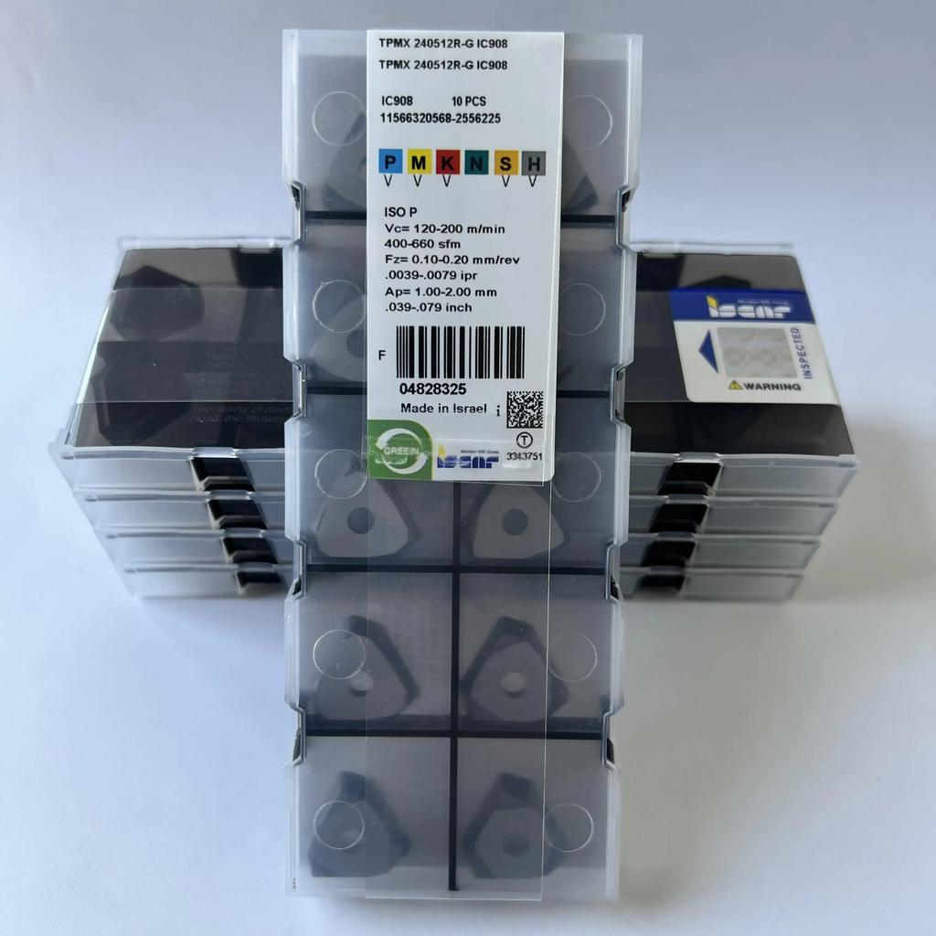 ISCAR / TPMX240512R-G IC908 /Industrial Indexable Carbide Inserts 10 Pcs