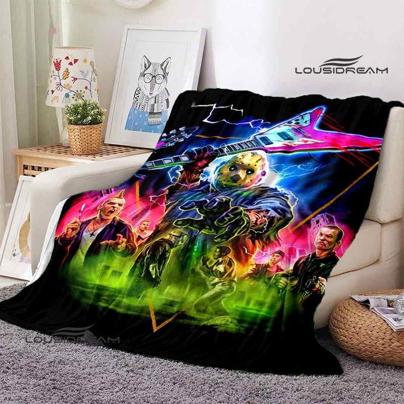 Friday the 13th Jason Print Blanket Fashion Home Decor Flannel Soft Cozy Blanket Home Travel Essential Birthday Gifts