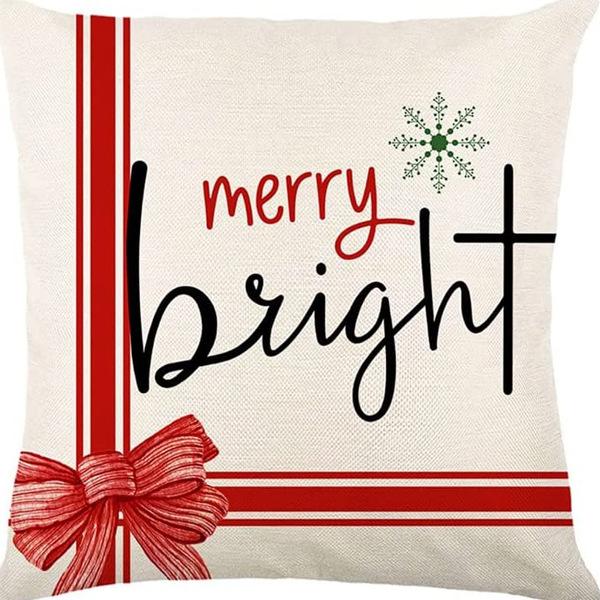 New Christmas Pillowcase Bedroom Sofa Decoration Cushion Bed Backrest Festive Decoration