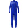 Kids Girls Long Sleeve Shiny Rhinestone Hollow Back Skating Leotard One Piece Gymnastic Jumpsuit