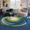 Home Anti-slip Retro Rug Light Luxury Carpets for Living Room Washable Lounge Soft Floor Mat Dopamine Bedroom Decor Round Carpet