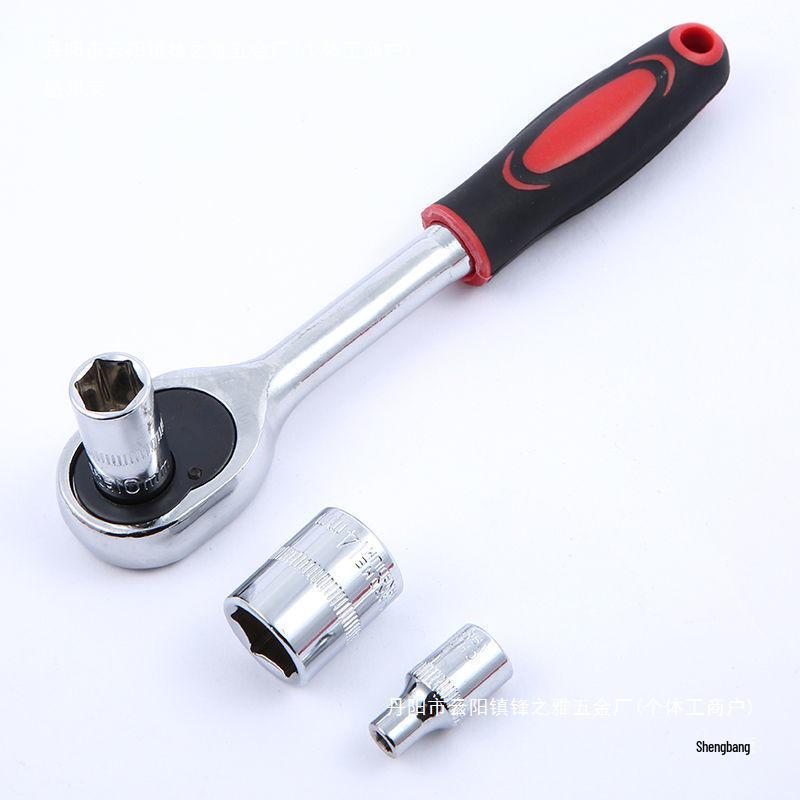 Набор инструментов для ремонта автомобилей и мотоциклов из 46 предметов - Головки, Трещоточный ключ, Шестигранный ключ