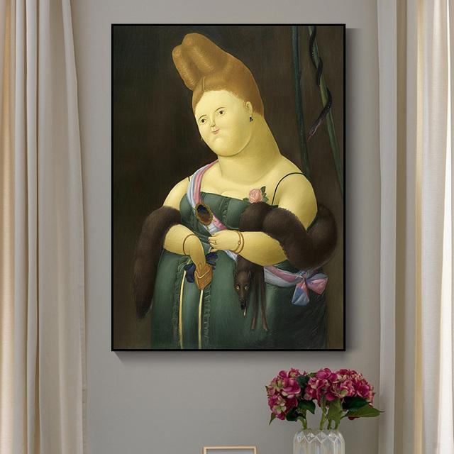 Fernando Botero Collection Decorative Paintings Contemporary Art Prints and Modern Home Living Room Wall Decor Canvas Painting No Frame