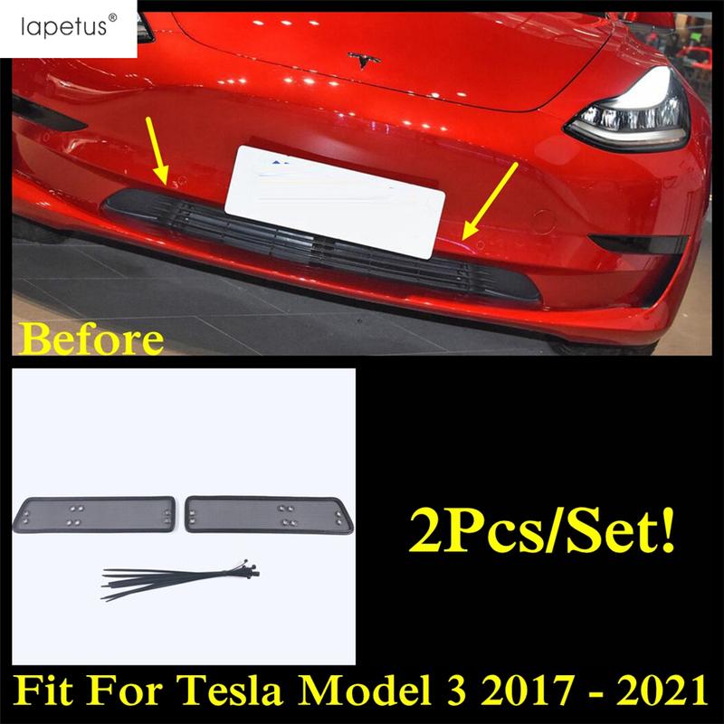 Front Grille ert Net ect Screening Mesh Protection Trim Accessories For Tesla Model Y - 2024 / Model 3 2017 -