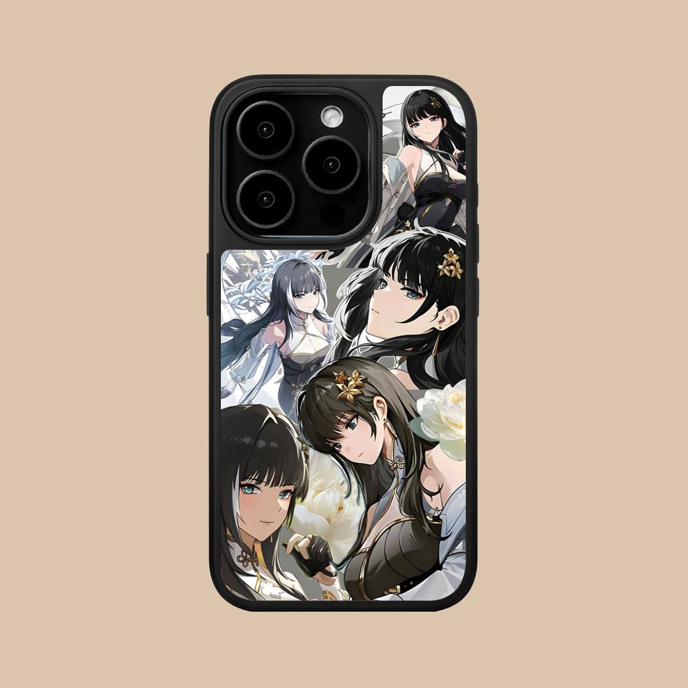 Чехол для телефона Wuthering Waves Baizhi для iPhone 17 16 15 14 13 12 11 Air Pro Max Plus Матовая поверхность
