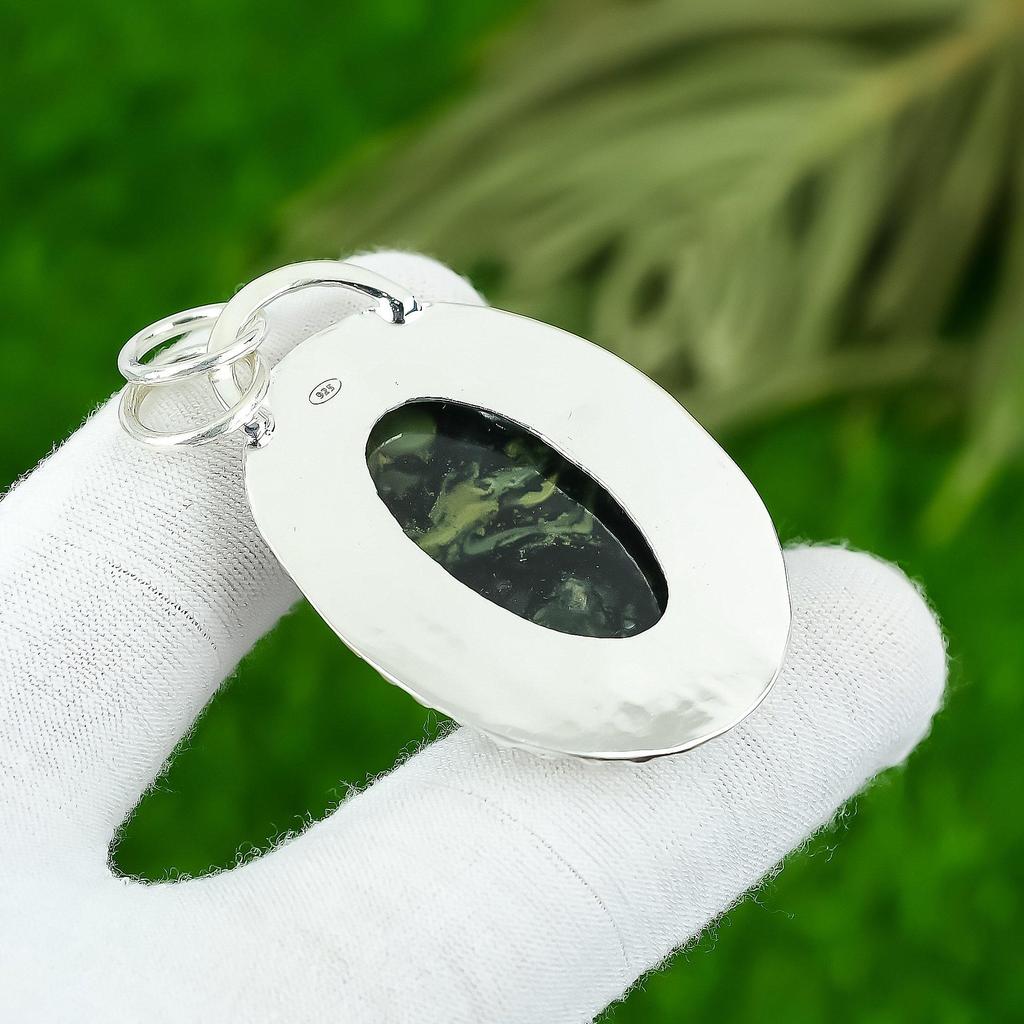 Wedding Gift For Her 925 Sterling Silver Natural Kambaba Jasper Gemstone Pendant