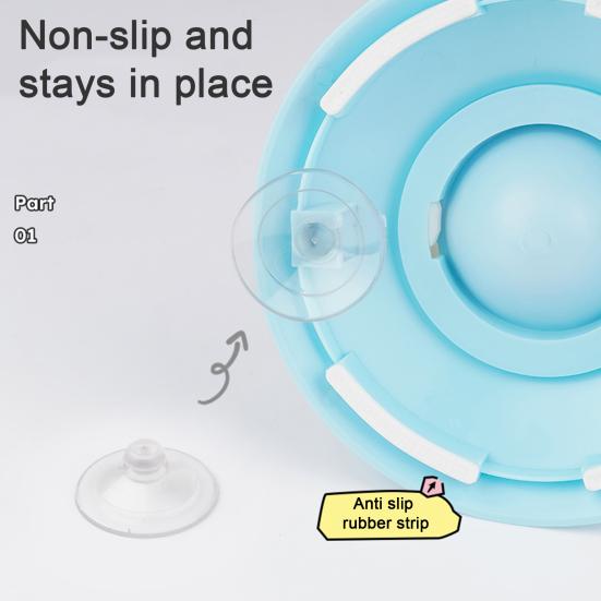 Миска для вылизывания для питомцев, кормушка для жидкого лакомства для собак, игрушка для вылизывания с присоской, забавная медленная кормушка с вращающимся шариком, нескользящая миска для вылизывания для собак, кошек, для обогащения