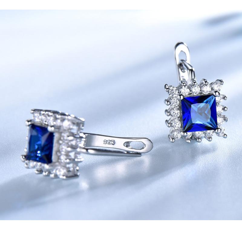 Gica Gem из стерлингового серебра 925 пробы, зеленые квадратные винтажные серьги-гвоздики для женщин, тонкий темперамент, высококачественные ювелирные изделия, подарок на День матери