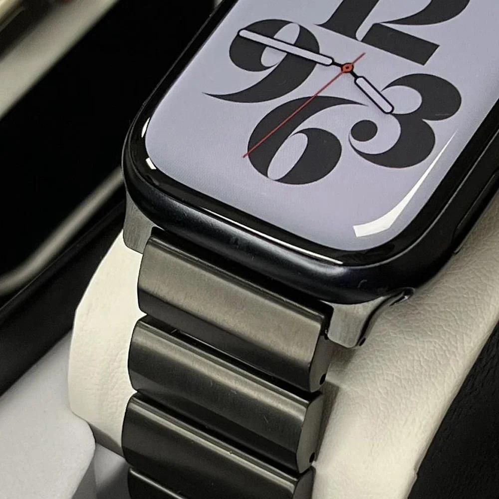 Luxury Titanium Adapter Connector For Apple Watch Ultra 49mm 8 7 6 5 4 Band 42mm 44mm for iwatch series 8 45mm Strap accessories