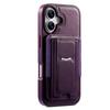 CASENEO Чехол для iPhone 17 со складной подставкой, ТПУ, ПУ-кожа, ПК, карман для карт, магнитная крышка телефона, совместим с MagSafe