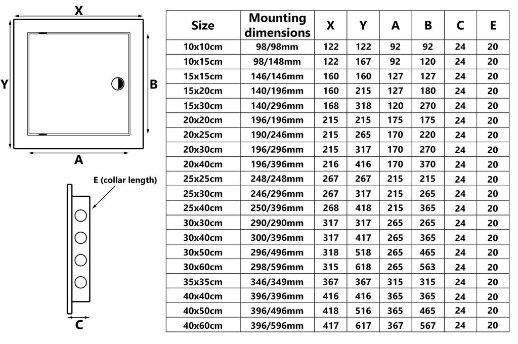 Drzwiczki Rewizyjne 200X400 Mm Abs